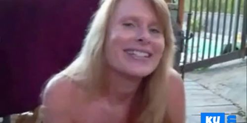 Crazy hot blonde MILF makes BJ vid