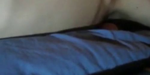 Blue pillow humping cum