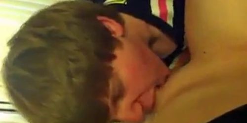 Giving NOT His bro a Blowjob and Swallowing