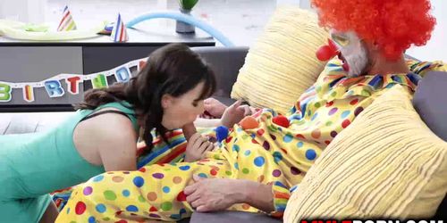 MILF celebrant Alana Cruise bangs with a horny clown