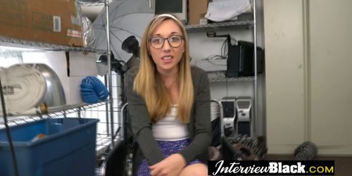 Fake interview ended up in hardcore interracial sex