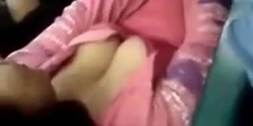 Boobs show in bus