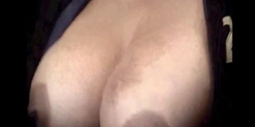 Mature Mom Show tits and lick her nip slip