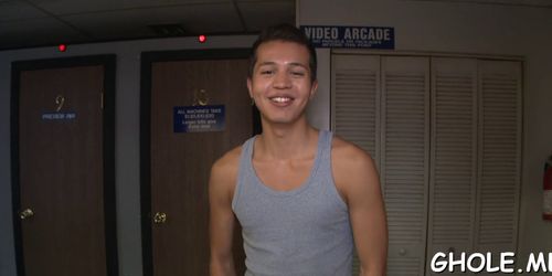 Hungry gay dude attacks cock