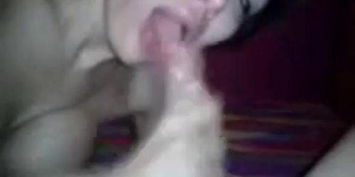 girlfriend sucks dick until the mouth is not flowed spe