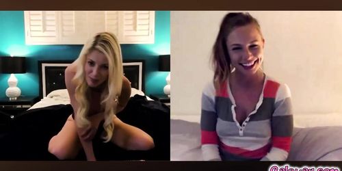 Aidra and Charlotte masturbate together in video chat