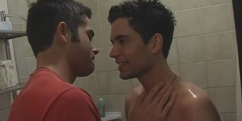 Cute gays enjoy bareback fuck