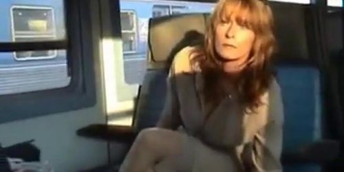 Amateur milf public in the train