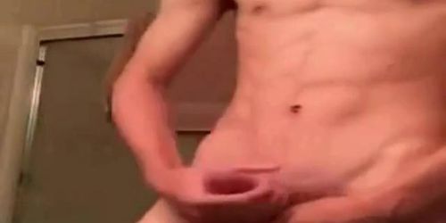 Fat Cock Twink Jerking Before Shower