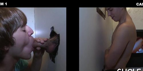 Big cock for a gloryhole gay suck