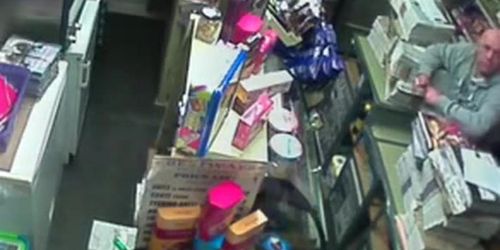 Str8 caught fucking on security camera in store