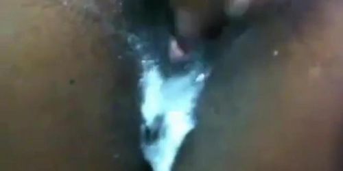 creamy black pussy close up 65