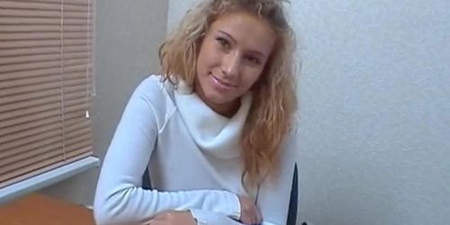 Voracious russian blonde first timer brook gets nailed 