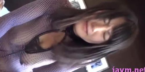 Naughty gf marie kimura with impressive tits fucks well