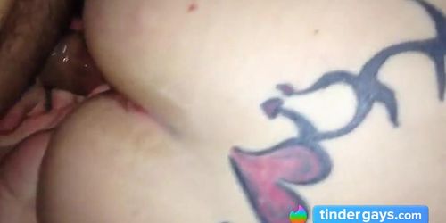 Cute CD natural anal fuck in POV