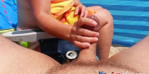 Beach Handjob