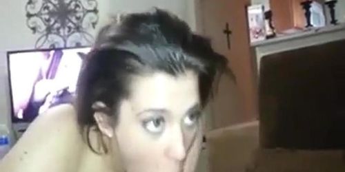 Blowjob and fucking while watching porn