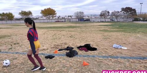 Soccer teens thank their much older coach as a team by 