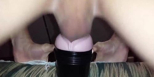 Fleshlight quick fuck and cum