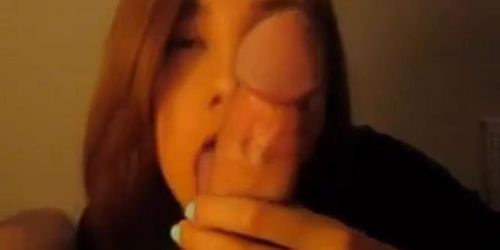 Asian GF Blowjob  huge facial