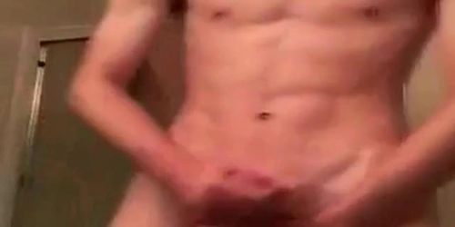 Fat Cock Twink Jerking Before Shower