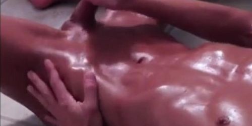 Wet  Oiled Masturbation