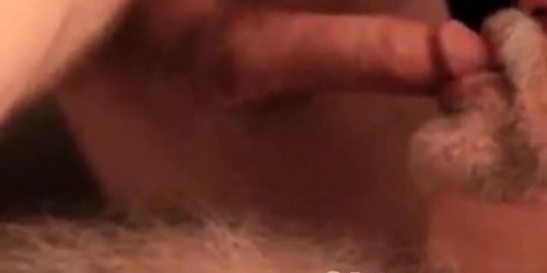 daddy bear sucking cock and cumming on his beard