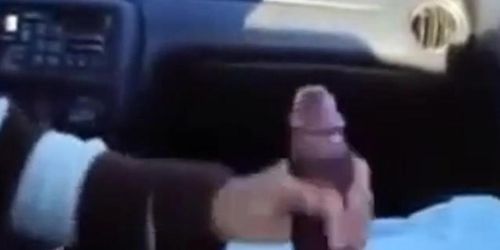 BBC gets a handjob in the car