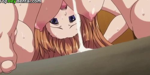 Hentai big tits teen in uniform gets hot cumshot