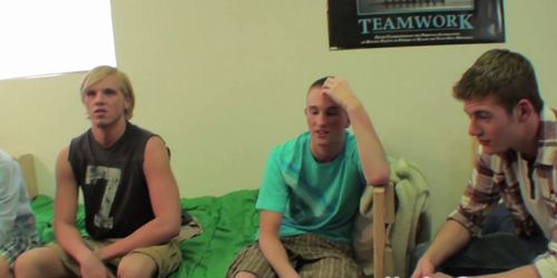 Straight teens go gay at frat initiation after jerking