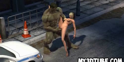 3D The Increidble Hulk getting his hard cock sucked