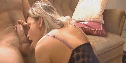 So Pretty Blonde Girl Gets Fucked On The Sofa