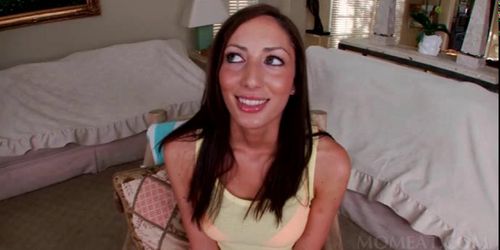 Brunette MILF playing seductress fucks her black neighb