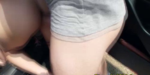 Hitchhiking amateur fucks and sucks cock