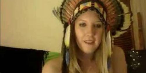 Hot canadian milf in headress teases body