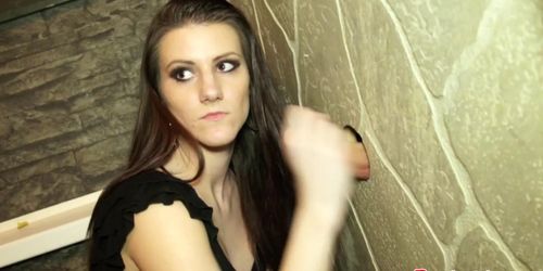 Real euro amateur enjoys gloryhole action