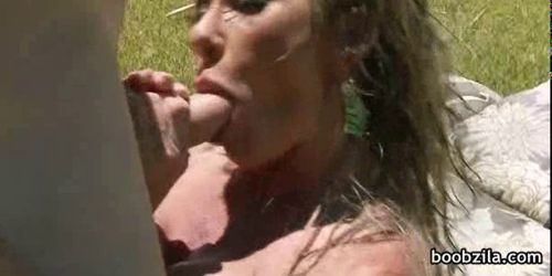 Busty mom outdoor sex