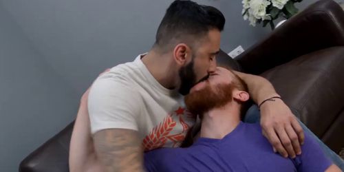 Huge bear fucks ginger