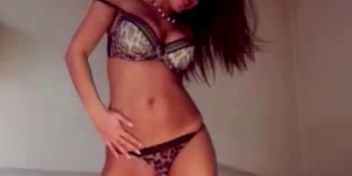 Sexy teen brunette dance naked