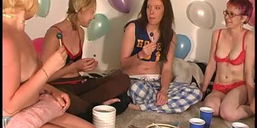 College girls making out as DareRing challenge