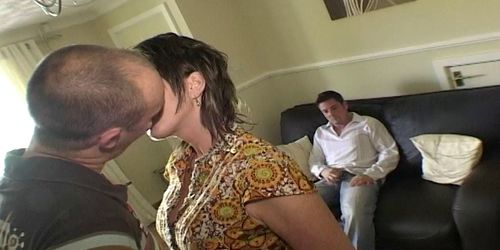 Two male friends take it in turns wife sharing