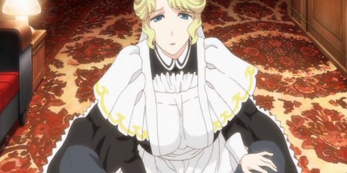 Blonde hentai maid