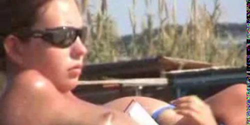 Horny tits - beach voyeur video