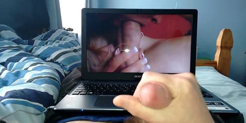 Cum whilst watching porn