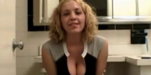 Huge boob teen blonde takes massive black cock bbc