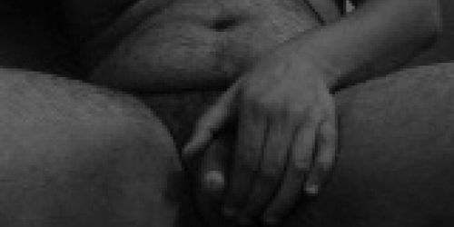 Playing with my balls and cock