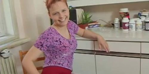 Cute chubby redhead gets her pussy and ass fucked