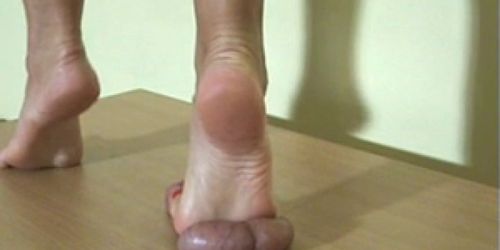 CBT barefeet trample with cum 2