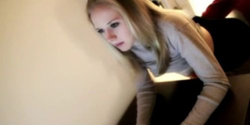 Cute Blonde Teen spanked