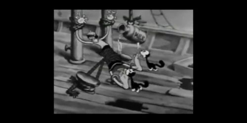 Olive Oyl Tied Up Barefoot